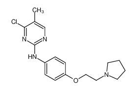 4-chloro-5-methyl-N-[4-(2-pyrrolidin-1-ylethoxy)phenyl]pyrimidin-2-amine 1138473-55-8