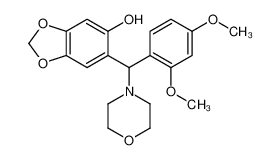 102616-66-0 6-[(2,4-dimethoxyphenyl)-morpholin-4-ylmethyl]-1,3-benzodioxol-5-ol