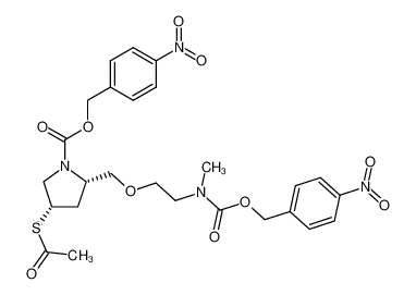 (2S,4S)-4-Acetylthio-2-[2-{N-methyl-N-(4-nitrobenzyloxycarbonyl)amino}ethyloxymethyl]-1-(4-nitrobenzyloxycarbonyl)pyrrolidine