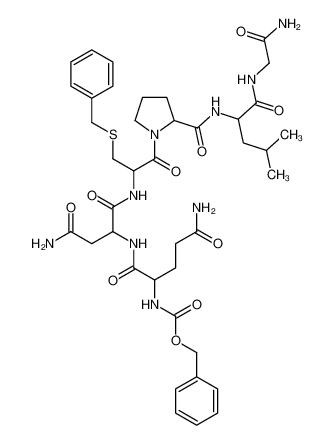 benzyl N-[5-amino-1-[[4-amino-1-[[1-[2-[[1-[(2-amino-2-oxoethyl)amino]-4-methyl-1-oxopentan-2-yl]carbamoyl]pyrrolidin-1-yl]-3-benzylsulfanyl-1-oxopropan-2-yl]amino]-1,4-dioxobutan-2-yl]amino]-1,5-dioxopentan-2-yl]carbamate 21688-11-9