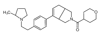 [(3aR,6aR)-4-[4-[2-[(2R)-2-methylpyrrolidin-1-yl]ethyl]phenyl]-3,3a,6,6a-tetrahydro-1H-cyclopenta[c]pyrrol-2-yl]-(oxan-4-yl)methanone 1048964-40-4