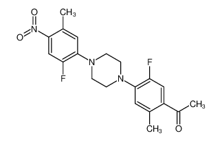 1-[5-fluoro-4-[4-(2-fluoro-5-methyl-4-nitrophenyl)piperazin-1-yl]-2-methylphenyl]ethanone 5842-58-0