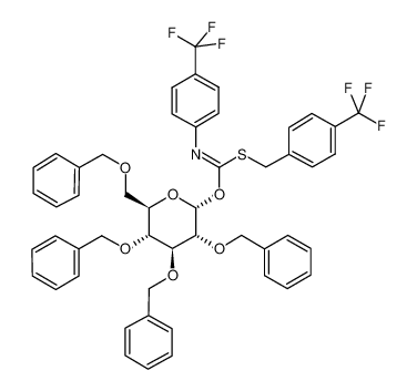 [(2R,3R,4S,5R,6R)-3,4,5-tris(phenylmethoxy)-6-(phenylmethoxymethyl)oxan-2-yl] N-[4-(trifluoromethyl)phenyl]-1-[[4-(trifluoromethyl)phenyl]methylsulfanyl]methanimidate 468095-63-8