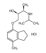 72795-19-8 (±)-1-[2,3-(二氢-7-甲基1H-茚-4-基)氧]-3-[(1-甲基乙基)氨基]-2-丁醇盐酸盐