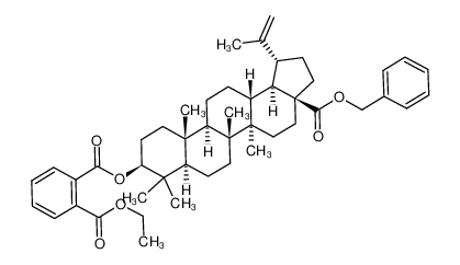 852720-16-2 Phthalic acid 1-((1R,3aS,5aR,5bR,7aR,9S,11aR,11bR,13aR,13bR)-3a-benzyloxycarbonyl-1-isopropenyl-5a,5b,8,8,11a-pentamethyl-icosahydro-cyclopenta[a]chrysen-9-yl) ester 2-ethyl ester