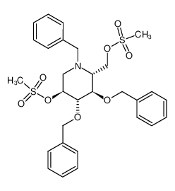 176300-11-1 N-benzyl-3,4-di-O-benzyl-1,5-dideoxy-1,5-imino-2,6-di-O-methanesulfonyl-D-glucitol