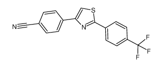 4-(2-(4-(trifluoromethyl)phenyl)thiazol-4-yl)benzonitrile 869578-20-1