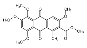 69119-28-4 spectrum, Methyl 3,5,6,8-tetramethoxy-1-methylanthra-9,10-quinone-2-carboxylate