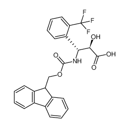 (2R,3R)-3-(9H-fluoren-9-ylmethoxycarbonylamino)-2-hydroxy-3-[2-(trifluoromethyl)phenyl]propanoic acid 1217682-40-0