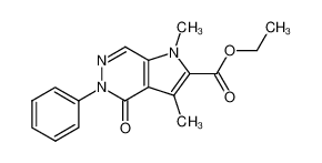 1,3-Dimethyl-4-oxo-5-phenyl-4,5-dihydro-1H-pyrrolo[2,3-d]pyridazine-2-carboxylic acid ethyl ester 150582-31-3