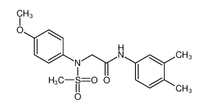 N-(3,4-dimethylphenyl)-2-(4-methoxy-N-methylsulfonylanilino)acetamide 6205-88-5