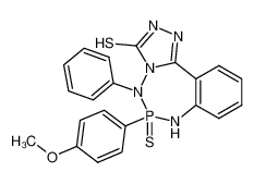 322479-48-1 3-mercapto-5-phenyl-6-(4-methoxyphenyl)(7H)-s-triazolo[4,3-b]-1,2,6,7-benzotriazaphosphopine-6-sulphide