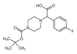 2-(4-fluorophenyl)-2-[4-[(2-methylpropan-2-yl)oxycarbonyl]piperazin-1-yl]acetic acid 868151-70-6