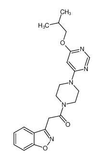 2-(benzo[d]isoxazol-3-yl)-1-(4-(6-isobutoxypyrimidin-4-yl)piperazin-1-yl)ethanone 1359732-65-2