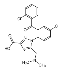 1-[4-chloro-2-(2-chloro-benzoyl)-phenyl]-5-(dimethylamino-methyl)-1H-[1,2,4]triazole-3-carboxylic acid