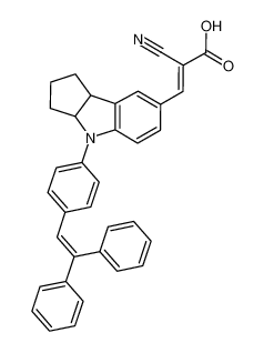 3-{1,2,3,3a,4,8b-hexahydro-4-[4-(2,2-diphenylvinyl)phenyl]cyclopenta[b]indole-7-yl}-2-cyanoacrylic acid 652145-29-4