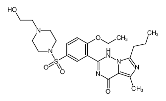 2-[2-ethoxy-5-[4-(2-hydroxyethyl)piperazin-1-yl]sulfonylphenyl]-5-methyl-7-propyl-1H-imidazo[5,1-f][1,2,4]triazin-4-one 224785-98-2