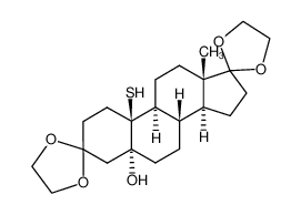 116168-69-5 5α-hydroxy-10β-mercaptoestra-3,17-dione bis(ethylene ketal)