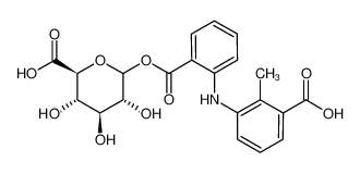 (2S,3S,4S,5R,6S)-6-[2-[(3-羧基-2-甲基苯基)氨基]苯甲酰基]氧基-3,4,5-三羟基四氢吡喃-2-羧酸