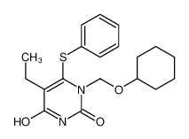 136160-40-2 1-(cyclohexyloxymethyl)-5-ethyl-6-phenylsulfanylpyrimidine-2,4-dione