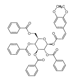 112289-78-8 2,3,4,6-tetra-O-benzoyl-1-O-(3,4-dimethoxycinnamoyl)-β-D-glucopyranose