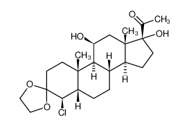 114585-39-6 spectrum, 3,3-ethanediyldioxy-4β-chloro-11β,17-dihydroxy-5β-pregnan-20-one