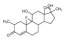 9-fluoro-11,17-dihydroxy-2,10,13,17-tetramethyl-1,2,6,7,8,11,12,14,15,16-decahydrocyclopenta[a]phenanthren-3-one 2708-41-0