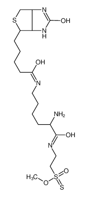 2-amino-N-(2-methoxysulfonothioylethyl)-6-[5-(2-oxo-1,3,3a,4,6,6a-hexahydrothieno[3,4-d]imidazol-4-yl)pentanoylamino]hexanamide 353754-92-4