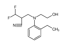 Propanenitrile, 2-​[[(2-​ethylphenyl)​(2-​hydroxyethyl)​amino]​methyl]​-​3,​3-​difluoro- 2647-14-5