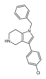 1-benzyl-3-(4-chloro-phenyl)-4,5,6,7-tetrahydro-1H-pyrrolo[3,2-c]pyridine 851373-56-3