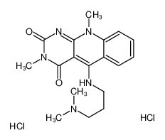 5-{[3-(Dimethylamino)propyl]amino}-3,10-dimethylpyrimido[4,5-b]qu inoline-2,4(3H,10H)-dione dihydrochloride 502137-98-6