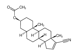 3β-acetoxy-21-nor-5α-pregnen-(16)-oic acid-(20)-nitrile 52522-83-5