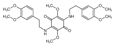 2,5-bis[2-(3,4-dimethoxyphenyl)ethylamino]-3,6-dimethoxycyclohexa-2,5-diene-1,4-dione 28293-22-3