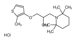 1-(2-甲基噻吩-3-基)氧基-3-(2,2,6,6-四甲基哌啶-1-基)丙-2-醇盐酸盐