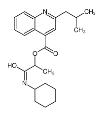 1-(Cyclohexylamino)-1-oxo-2-propanyl 2-isobutyl-4-quinolinecarbox ylate 606102-62-9
