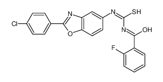 N-[[2-(4-chlorophenyl)-1,3-benzoxazol-5-yl]carbamothioyl]-2-fluorobenzamide 6383-22-8