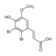 3-(2,3-dibromo-4-hydroxy-5-methoxyphenyl)prop-2-enoic acid 61223-34-5