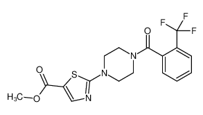 methyl 2-[4-[2-(trifluoromethyl)benzoyl]piperazin-1-yl]-1,3-thiazole-5-carboxylate 881384-32-3