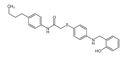 N-(4-butylphenyl)-2-[4-[(2-hydroxyphenyl)methylamino]phenyl]sulfanylacetamide 763139-08-8