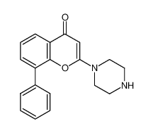 8-苯基-2-(1-哌嗪基)-4H-1-苯并吡喃-4-酮