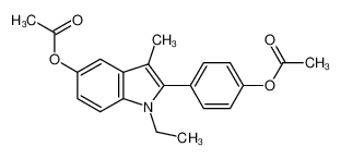 [4-(5-acetyloxy-1-ethyl-3-methylindol-2-yl)phenyl] acetate 86111-26-4