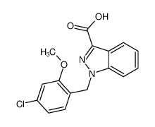 1-[(4-chloro-2-methoxyphenyl)methyl]indazole-3-carboxylic acid 920019-71-2