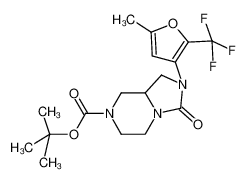 tert-butyl 2-[5-methyl-2-(trifluoromethyl)furan-3-yl]-3-oxohexahydroimidazo[1,5-a]pyrazine-7(1H)-carboxylate