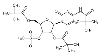 114827-12-2 3'-O-mesyl-N4,O2',O5'-tripivaloylcytidine