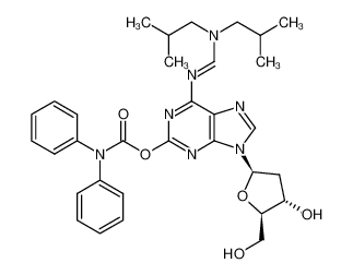 N6-(DIISOBUTYLAMINOMETHYLIDENE)-O2-(DIPHENYLCARBAMOYL)-2'-DEOXYISOGUANOSINE