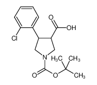 4-(2-chlorophenyl)-1-[(2-methylpropan-2-yl)oxycarbonyl]pyrrolidine-3-carboxylic acid 939757-93-4