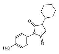 1-(4-methylphenyl)-3-piperidin-1-ylpyrrolidine-2,5-dione 89143-26-0