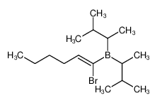 67532-02-9 (1-bromohex-1-en-1-yl)bis(3-methylbutan-2-yl)borane