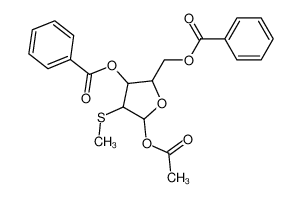 (5-acetyloxy-3-benzoyloxy-4-methylsulfanyloxolan-2-yl)methyl benzoate