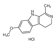 7-methoxy-1-methyl-3,4-dihydro-2H-pyrido[3,4-b]indole,hydrochloride 363-11-1